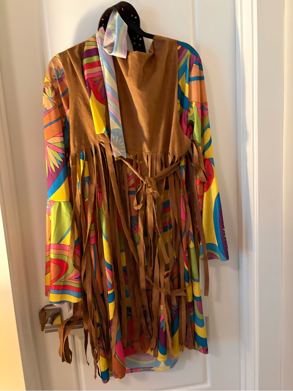 Boho Fringe Multicolor Printed Dress